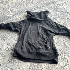 lululemon Black Cowl Neck Sweater with Relaxed Fit